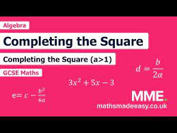 Algebra Completing The Square A