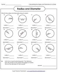 Circle Worksheets Radius And Diameter