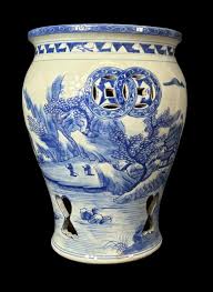 Chinese Blue And White Porcelain Garden