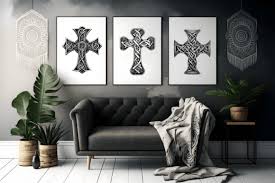 Celtic Cross Black And White Graphic By