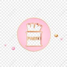 Pink Painting Supplies Icon Icon Logo