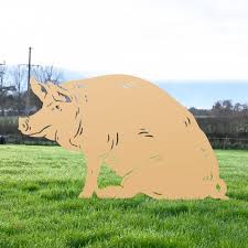 Large Sitting Pig Silhouette Various