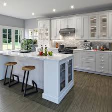 J Collection Wallace Painted Warm White Shaker Assembled Wall Kitchen Cabinet With Glass Door 15 In W X 35 In H X 14 In D Painted White