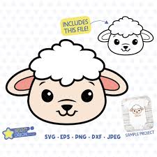Cute Baby Sheep Face Svg Lamb Svg