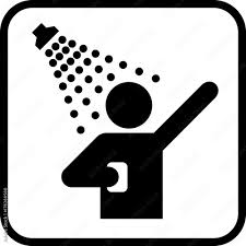 Shower Icon Man Taking Shower Vector