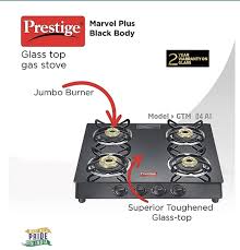 Prestige Marvel Plus 4 Burner Glass Top