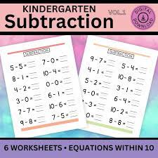 Subtraction Within 10 Math Worksheets