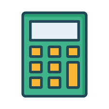 Math Calculator Flat Icon Isolated On