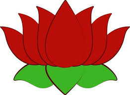 Beautiful Red Color Lotus Flower Icon