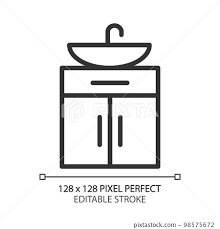 Washstand Pixel Perfect Linear Icon