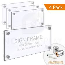 Wall Mounted Acrylic Sign Frame Laser