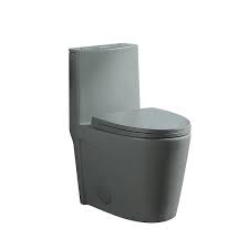 Funkol 1 Piece 1 1 1 6 Gpf Dual Flush Elongated Shape Ceramic Toilet In Grey