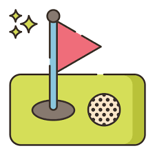 Golf Course Flaticons Lineal Color Icon