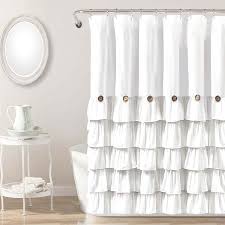 White Farmhouse Shower Curtains Cute