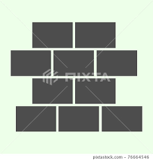 Brick Solid Icon Building Wall With