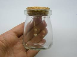 1 Glass Bottle Jar With Cork 76 X 56mm