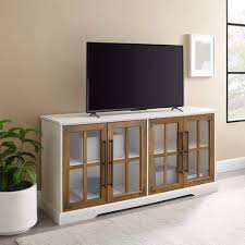 Glass Door Tv Stand Console