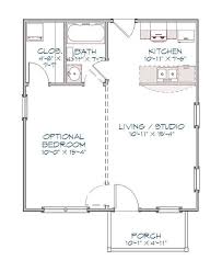 22x24 Guest House Plan Tiny Small House