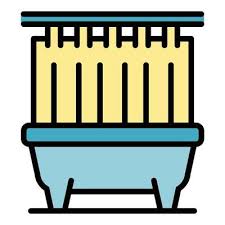 Shower Curtain Care Icon Color Outline