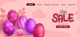 Website Vector Design Easter