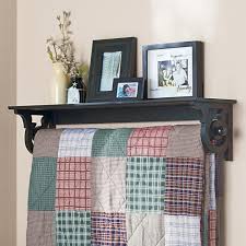 Wall Mounted Quilt Rack With Shelf