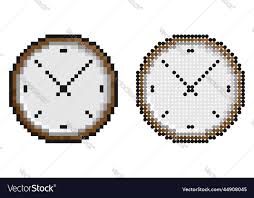 Pixel Icon Wall Clock With Minute And