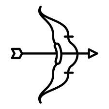 Bow Arrow Line Icon 14722136 Vector Art