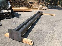 steel posts and the ridge beam install