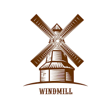 Windmill Icon Vector Farm Wind Mill
