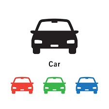 Car Icon On White Background With