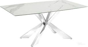 Icon Dining Table With Stainless Base