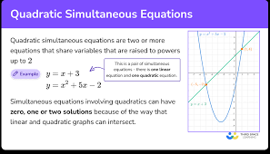 Quadratic Simultaneous Equations