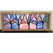 Stained Glass Tree Light Box In