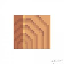 Block Of Wood Pixel Art Icon Cube