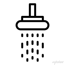 Icon Outline Shower Head Vector Icon