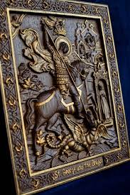 Saint George And The Dracon Wooden