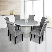 1 2m Round Marble Dining Set Bs2 C9697