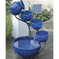 Blue Ceramic Readymade Water Fountain
