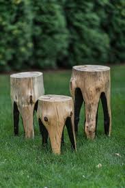 Tree Stump Patio Table Backyard Table