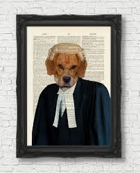 Lawyer Beagle Art Print Wall Art
