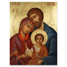 The Holy Family Icon On Canvas Holy