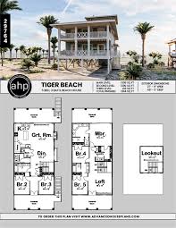 3 Story Coastal Style House Plan