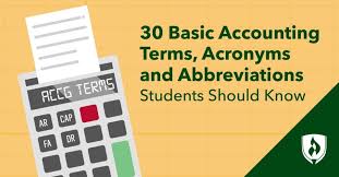 30 Basic Accounting Terms Acronyms And