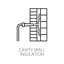 Cavity Wall Thermal Insulation Icon In