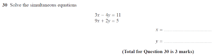 Maths Simultaneous Equations