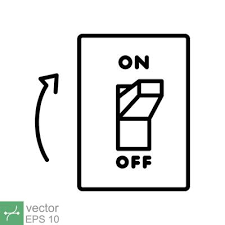 Light On Electric Switch Icon Simple