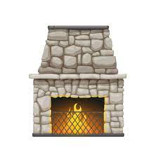 Stone Fireplace Fire Stove With