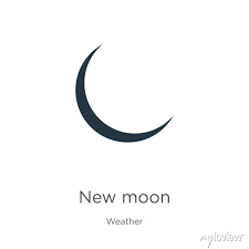 New Moon Icon Vector Trendy Flat New