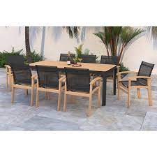 Fsc Teak Wood Outdoor Dining Set Hd