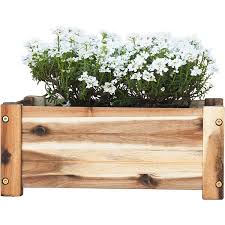 17 In Wooden Planter Box Rectangular Wood Planter For Garden Patio Window Home Decor Wood Plant Stand